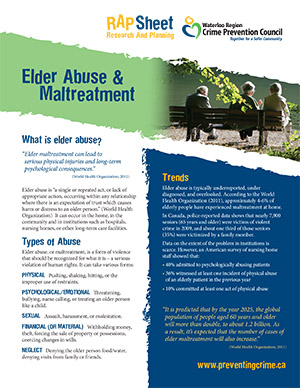 RAP Sheet: Elder Abuse