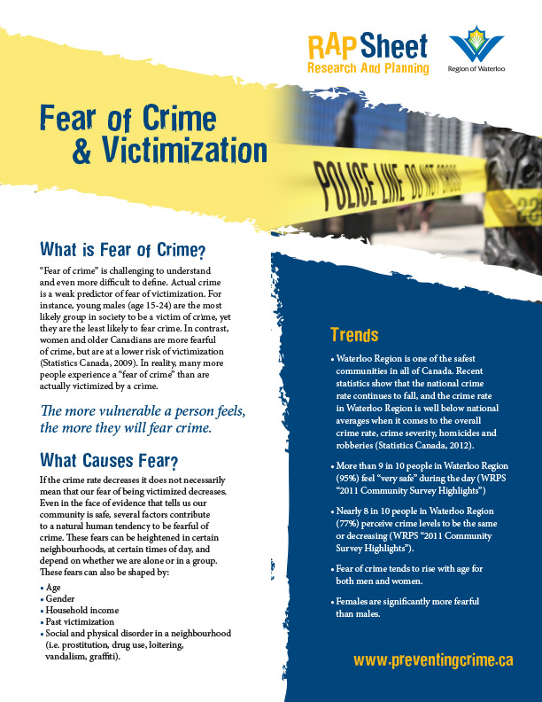 RAP Sheet: Fear of Crime & Victimization