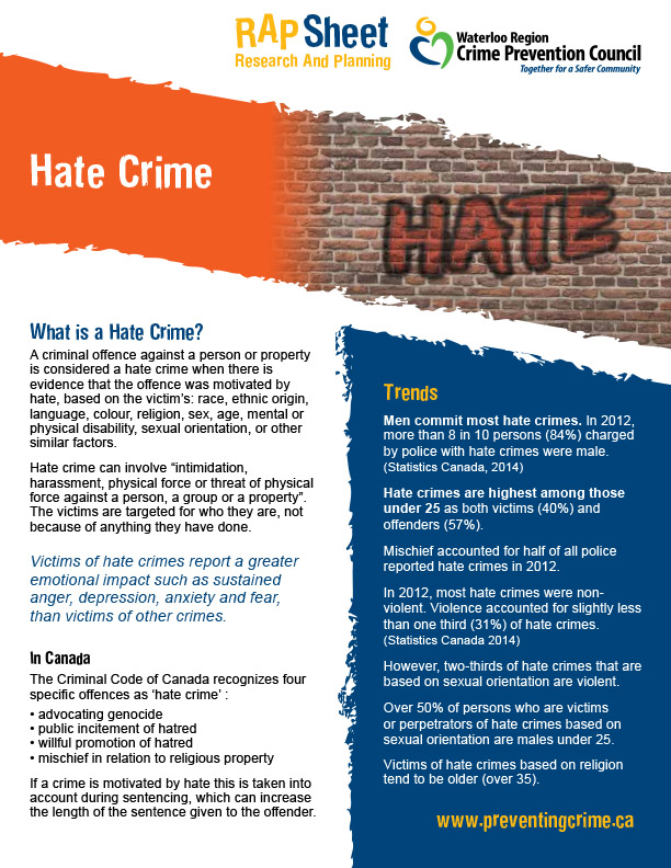 RAP Sheet: Hate Crime