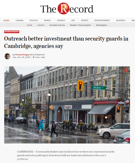 Article Image: Outreach better investment than security guards in Cambridge, agencies say