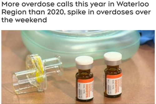 More overdose calls this year in Waterloo Region than 2020, spike in overdoses over the weekend