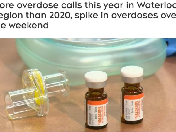 CTV News: Weekend Overdose Spike in Waterloo Region