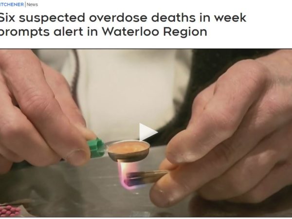 CTV News: Six suspected overdose deaths in week prompts alert in Waterloo Region